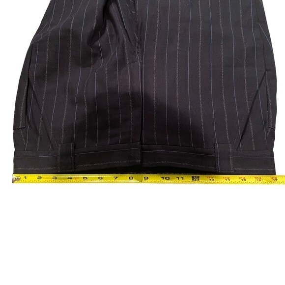 Marc Jacobs pinstripe flare‎ pants blue navy cotton size 10 - Picture 6 of 9